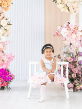 Load image into Gallery viewer, Aqua Pink Floral One-Shoulder Dress
