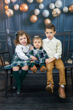 Load image into Gallery viewer, Navy Green Checkered Dress
