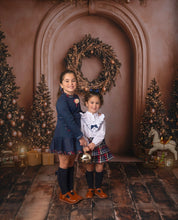 Load image into Gallery viewer, Navy Checkered Dress
