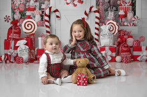 Holiday Checkered Dress + Headband