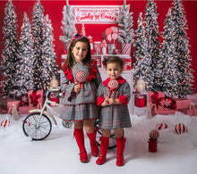 Load image into Gallery viewer, Red Houndstooth Dress + Headband
