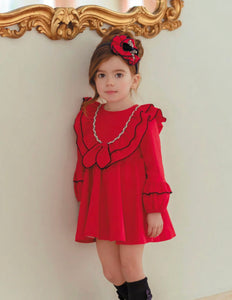 Red Ruffle Dress Headband