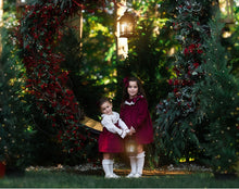 Load image into Gallery viewer, Burgundy Velvet Lace Dress
