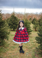 Polka Dot Checkered Dress