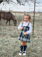 Navy Green Checkered Set