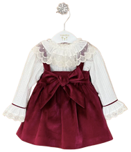 Load image into Gallery viewer, Burgundy Velvet Lace Set
