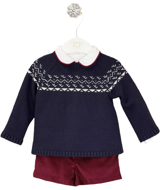 Navy Burgundy Boy Set