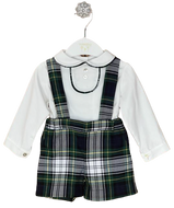 Navy Green Checkered Boy Set