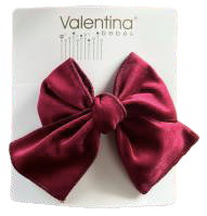 Burgundy Velvet Bow