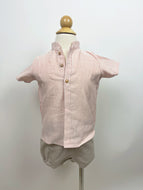 Light Coral Striped Shorts Set