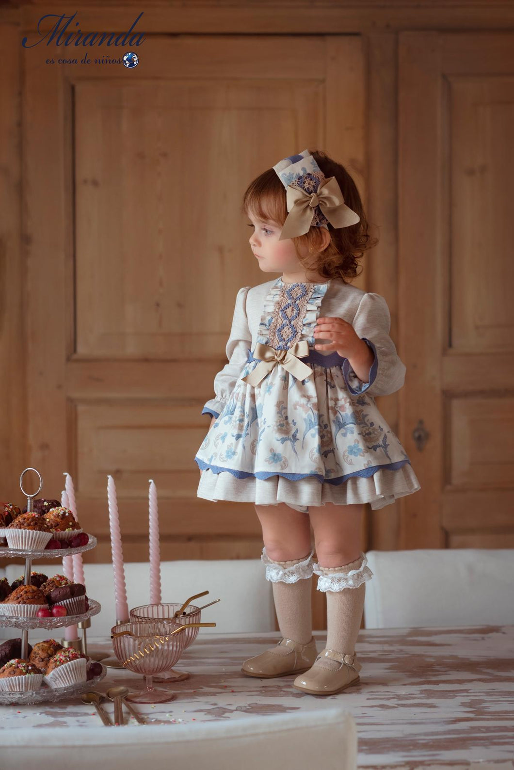 Blue Floral Baby Girls Dress