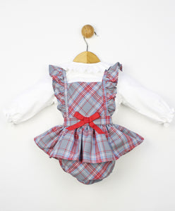 Checkered Red & Grey Overall Bloomers