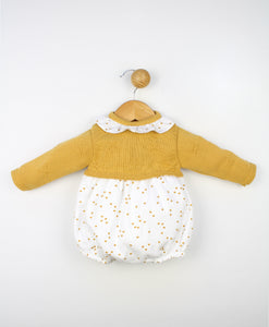 Yellow Crown Romper Set