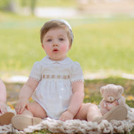 Ivory Linen Onesie Set