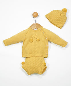 Dark Yellow Knitted Set