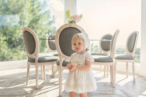 Embroidered Ivory Baby Set