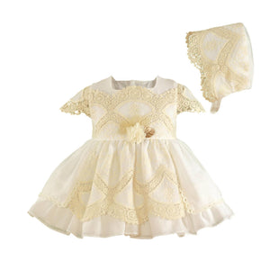 Embroidered Ivory Baby Set