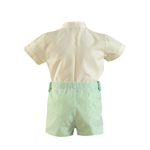 Ivory & Green Boy Set