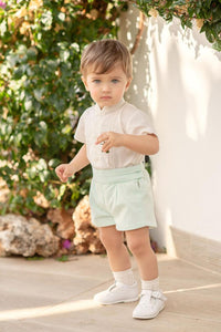 Ivory & Green Boy Set