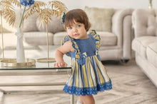 Load image into Gallery viewer, Blue Yellow Striped Baby Set
