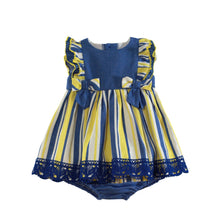 Load image into Gallery viewer, Blue Yellow Striped Baby Set
