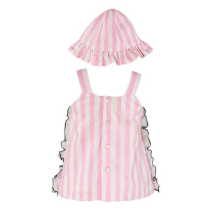 Pink Stripe Baby Swim Set