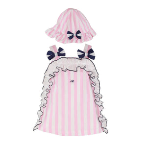 Pink Stripe Baby Swim Set