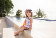 Pink Stripe Baby Swim Set