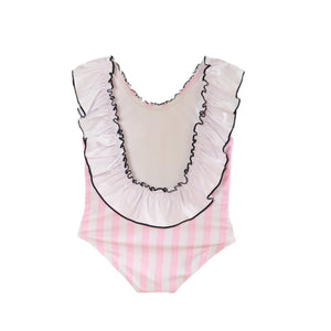Pink Striped Swimsuit