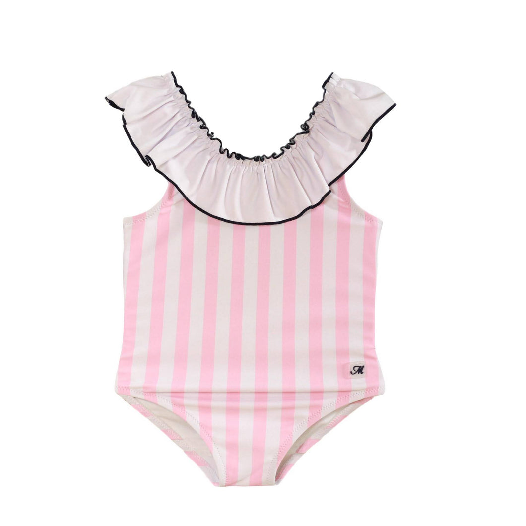 Pink Striped Swimsuit