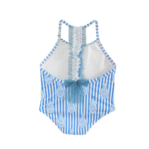 Blue Paisley Swimsuit