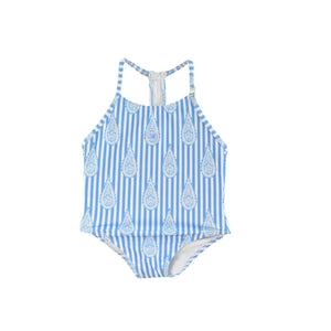 Blue Paisley Swimsuit