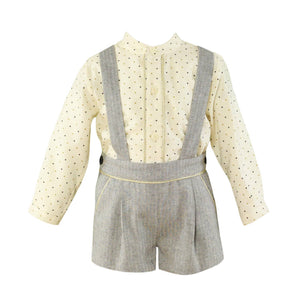 Grey Polka Dot Boy Set