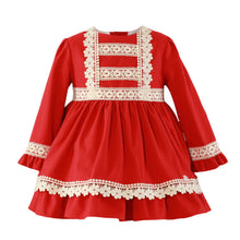 Load image into Gallery viewer, Red Holiday Dress with Headband
