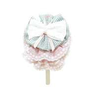 Grey Bow Dress/Skirt Set Headband