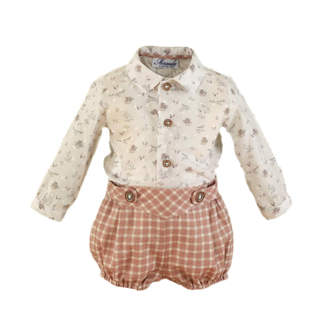 Forest Animal Shorts Set