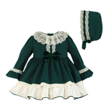 Load image into Gallery viewer, Forest Green Lace Dress Set
