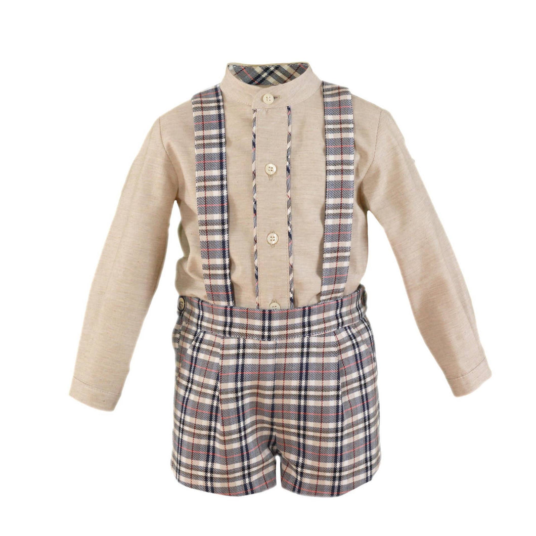 Grey Checkered Boy Set