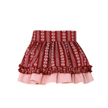 Load image into Gallery viewer, Burgundy Floral Skirt Set
