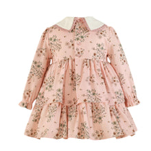 Load image into Gallery viewer, Pink Floral Collar Dress with Headband
