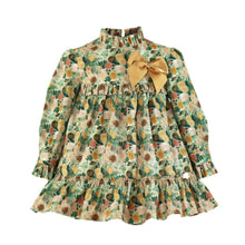 Load image into Gallery viewer, Green Floral Dress with Headband
