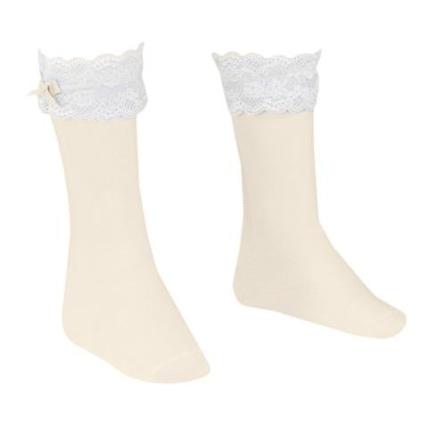Lace Trim Knee Socks