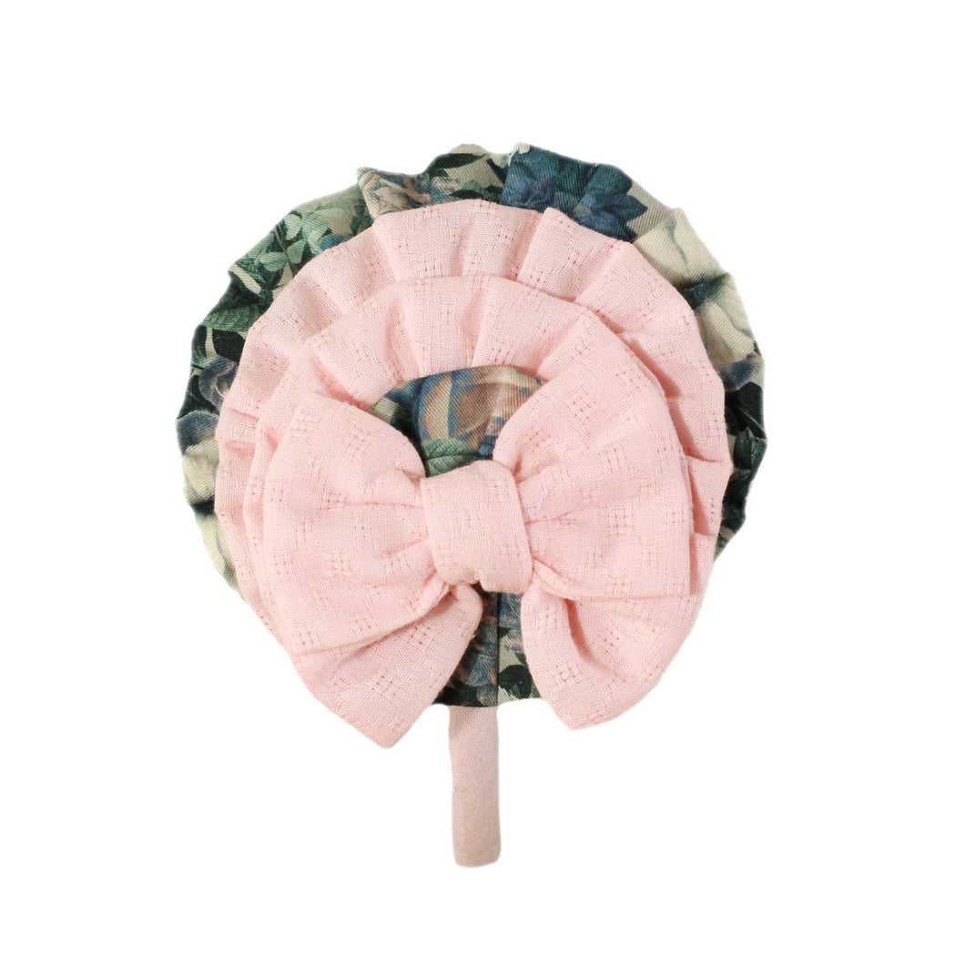 Pink Collar Floral Dress Headband