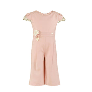 Rose Pink Lace Jumpsuit