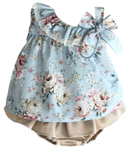 Load image into Gallery viewer, Blue Roses Bloomers Set
