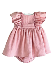 Load image into Gallery viewer, Pink Ruffle Muslin Dress
