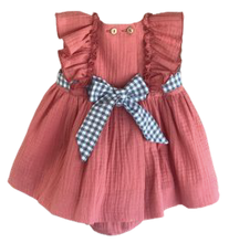 Load image into Gallery viewer, Dark Coral Checkered Dress
