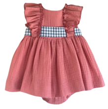 Load image into Gallery viewer, Dark Coral Checkered Dress
