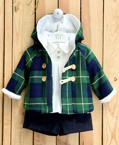 Navy Green Sweater Set