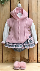 Pink Sweater Bloomers Set